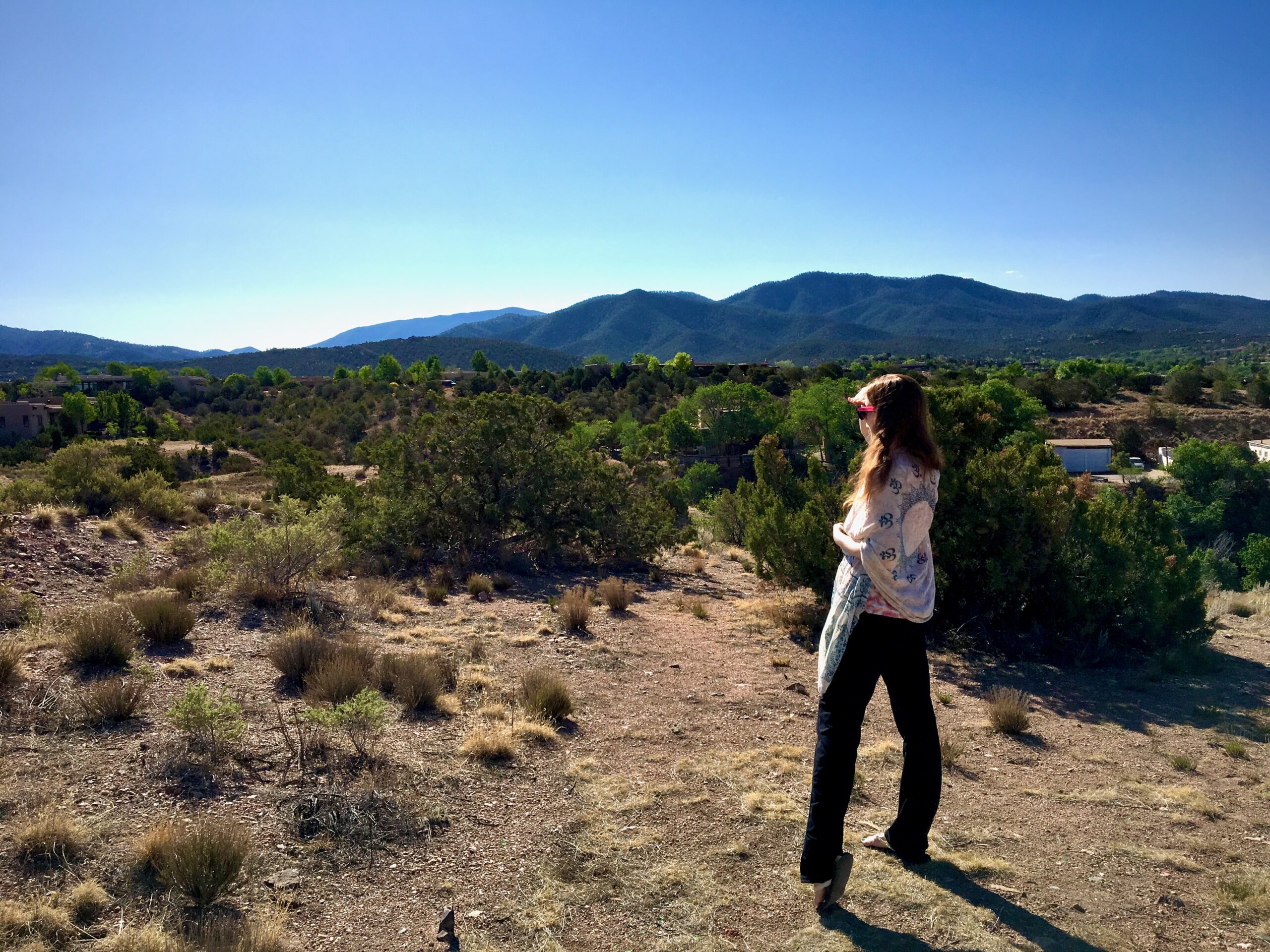 Savannah looking over a mountain range